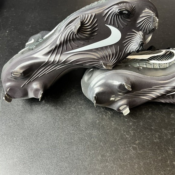 Nike Alpha Huarache NXT Baseball Cleats Mens Sz 8.5 Metal Black Grey DJ6517-010